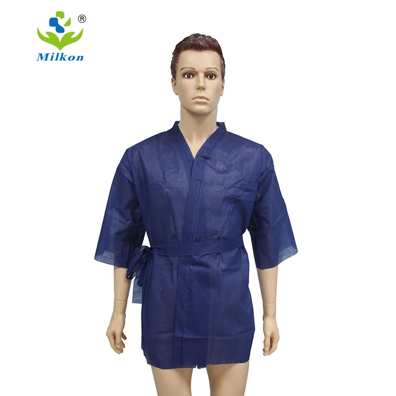 Disposable SPA Robe for Women Kimono Gown Polyethylene Real Factory