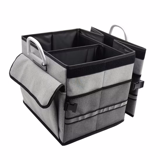 Scatola da golf di grande capacità Greatbuy Pieghevole nero regolabile Sedile posteriore Armadietto di lusso Smart Bag Mat Tappetino per bagagliaio dell'auto