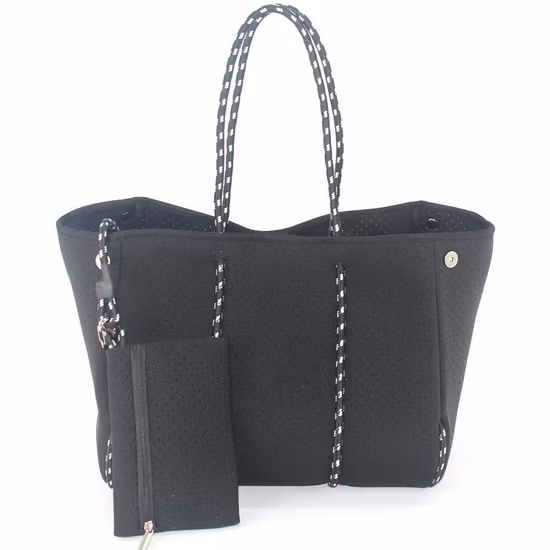 Borsa a tracolla impermeabile in neoprene traforato all'ingrosso, borsa da picnic, borsa da spiaggia, borsa a tracolla mimetica